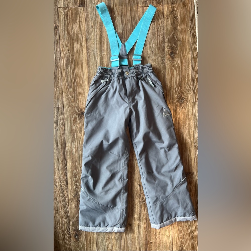 Kids Snowpants with Blue Suspenders